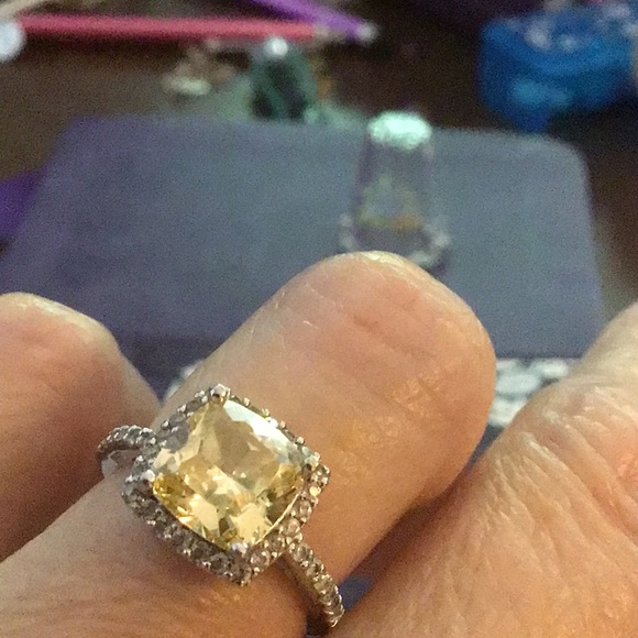 COPY - SS 925, Canary Yellow CZ Simulated Diamond Ring…gorgeous. - Picture 2 of 6
